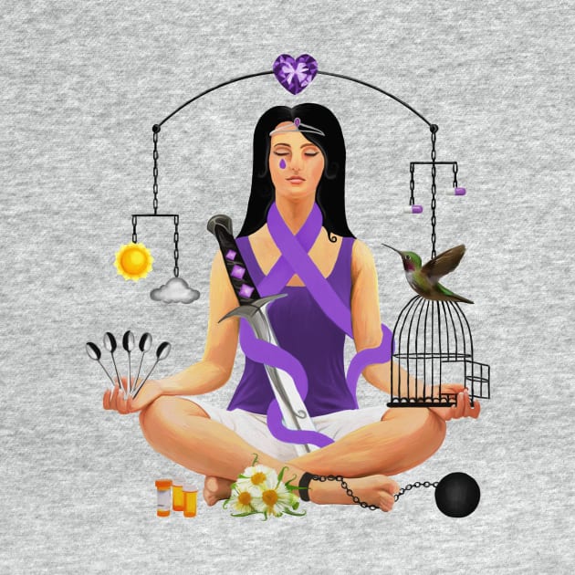 The Chronic Illness Warrior (Purple Version) by yourachingart